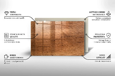 Glasplaat voor grafkaars Houtstructuur
