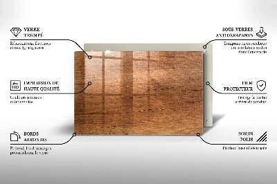 Glasplaat voor grafkaars Houtstructuur