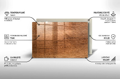 Glasplaat voor grafkaars Houtstructuur