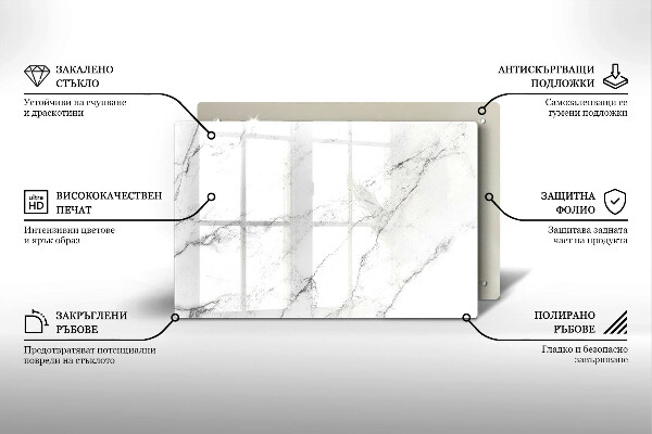 Grafkaars onderzetter Elegante marmertextuur