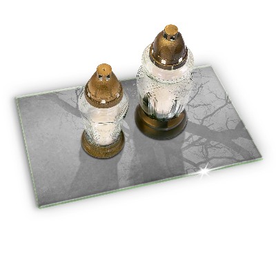 Glasplaat voor grafkaars Achtergrond met betontextuur