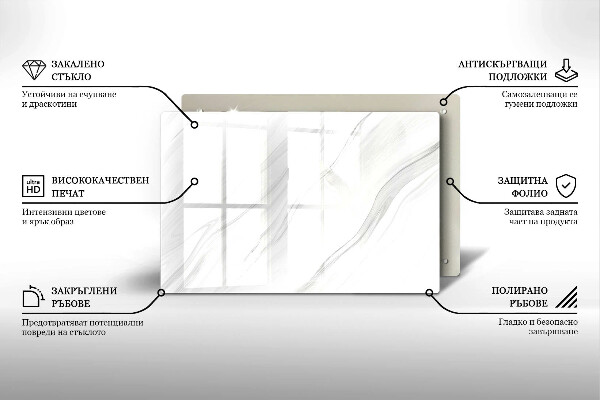 Grafkaars onderzetter Delicaat marmer