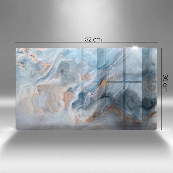 Glasplaat voor grafkaars Marmertextuur