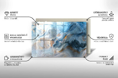 Glasplaat voor grafkaars Marmertextuur