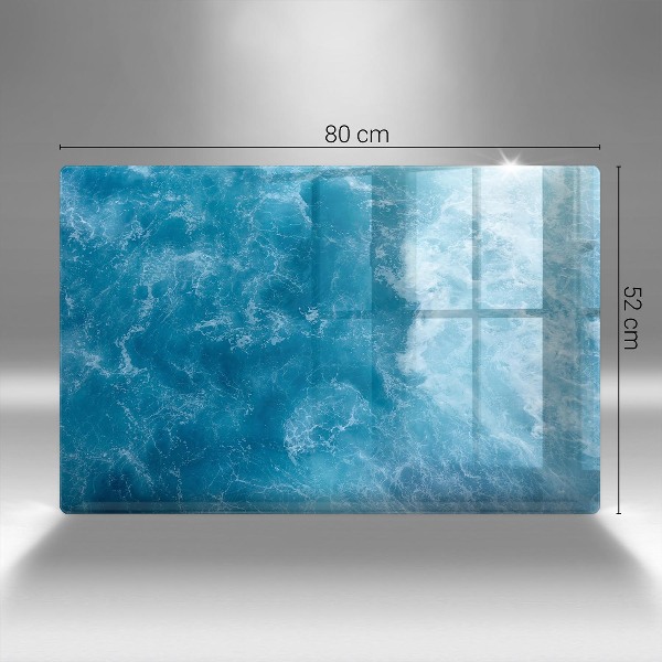 Glasplaat voor grafkaars Blauw water