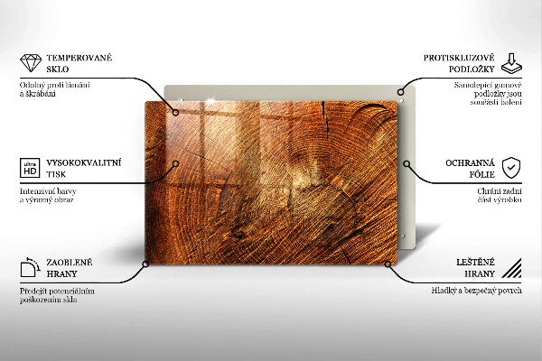 Glasplaat voor grafkaars Houtringen