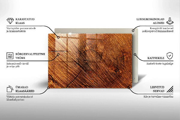 Dekoracyjna podkładka pod znicz Struktura drewno