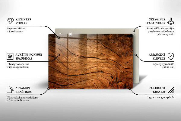 Glasplaat voor grafkaars Textuur van houten planken