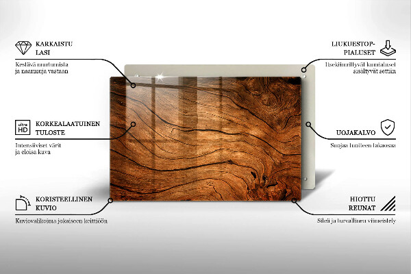 Glasplaat voor grafkaars Textuur van houten planken