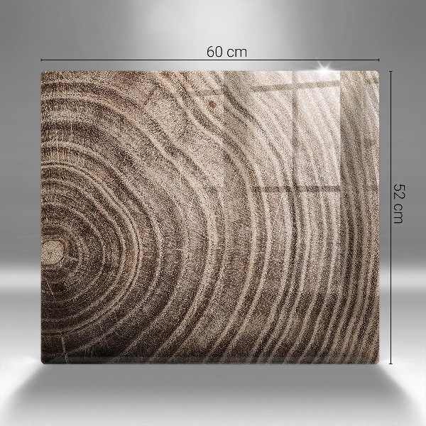 Glasplaat voor grafkaars Jaarringen van bomen