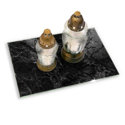 Glasplaat voor grafkaars Elegant marmer