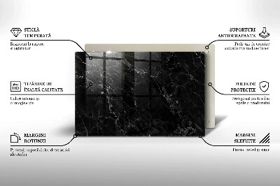 Glasplaat voor grafkaars Elegant marmer