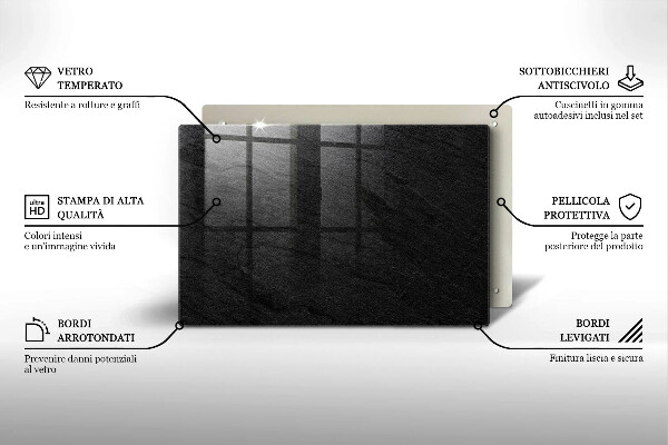 Glasplaat voor grafkaars Steenstructuur