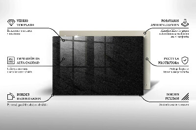 Glasplaat voor grafkaars Steenstructuur