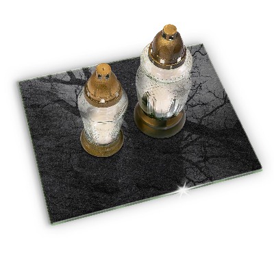 Glasplaat voor grafkaars Steenstructuur