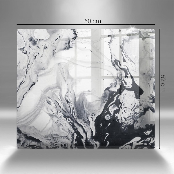 Glasplaat voor grafkaars Inktabstractie