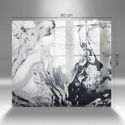 Glasplaat voor grafkaars Inktabstractie