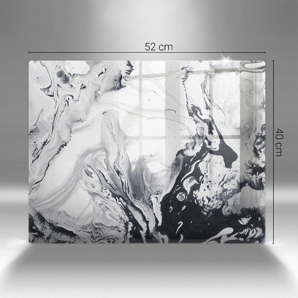 Glasplaat voor grafkaars Inktabstractie