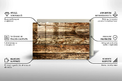 Glasplaat voor grafkaars Textuur van houten planken