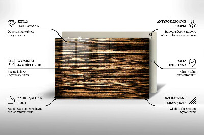 Glasplaat voor grafkaars Houtstructuur