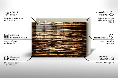 Glasplaat voor grafkaars Houtstructuur