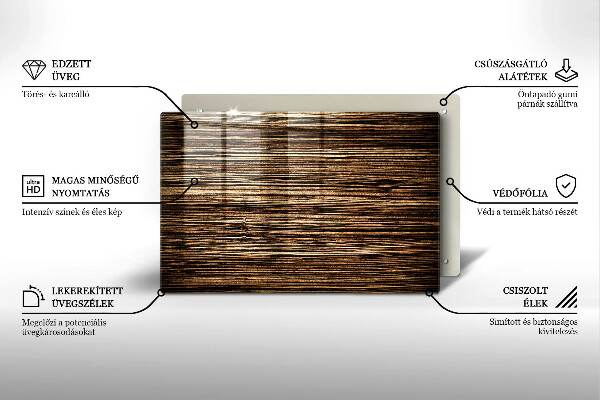 Glasplaat voor grafkaars Houtstructuur