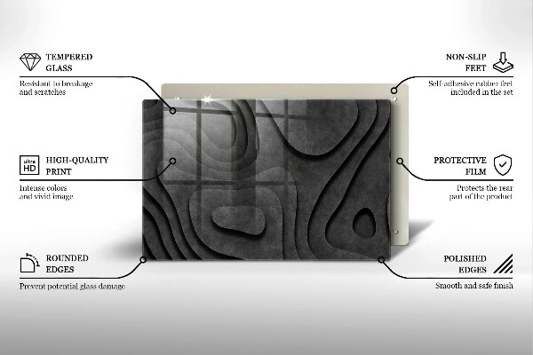 Glasplaat voor grafkaars 3D-steenvormen