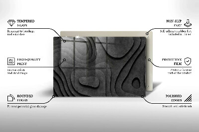 Glasplaat voor grafkaars 3D-steenvormen
