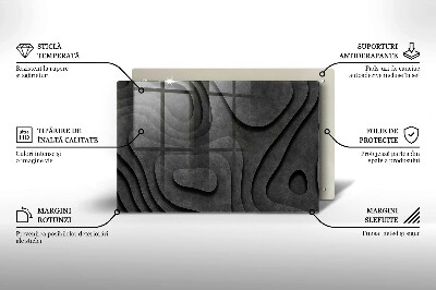 Glasplaat voor grafkaars 3D-steenvormen