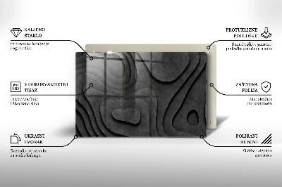 Glasplaat voor grafkaars 3D-steenvormen