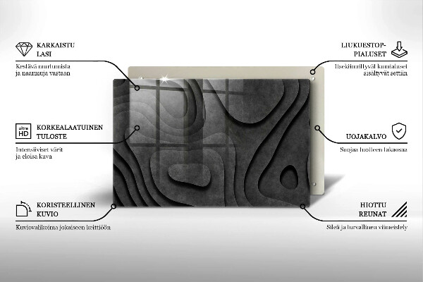 Glasplaat voor grafkaars 3D-steenvormen