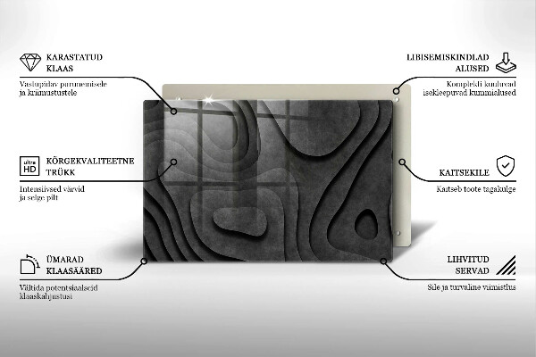 Glasplaat voor grafkaars 3D-steenvormen
