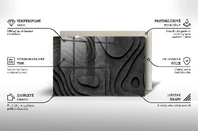Glasplaat voor grafkaars 3D-steenvormen