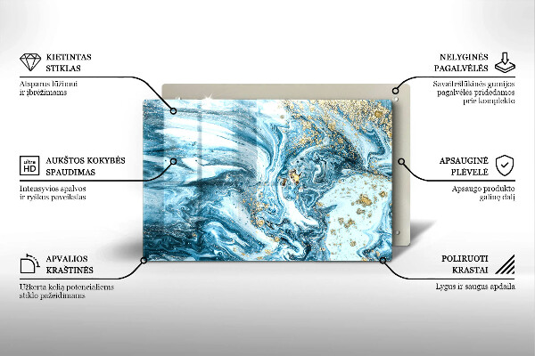 Grafkaars onderzetter Structuur met goud