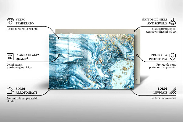 Grafkaars onderzetter Structuur met goud