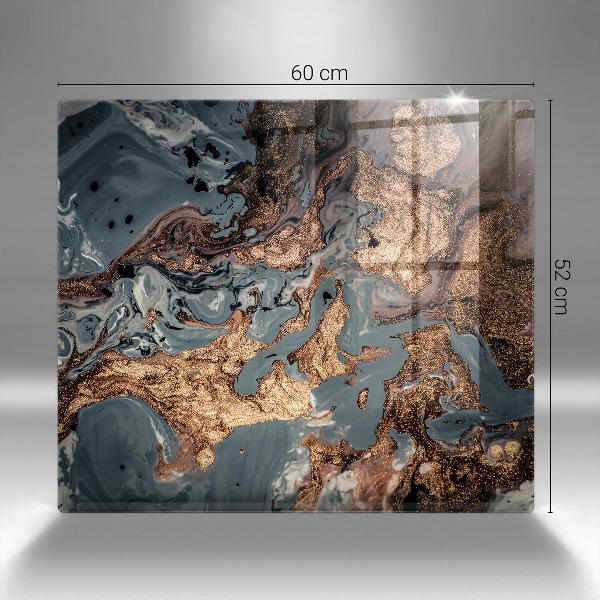 Glasplaat voor grafkaars Gouden rotsstructuur