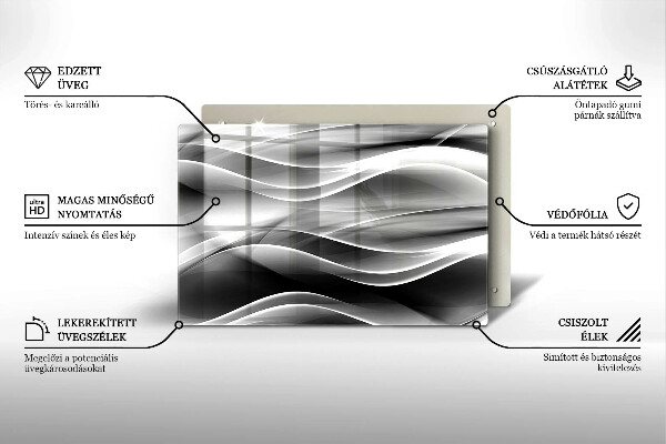 Grafkaars onderzetter Abstracte, zachte lijnen