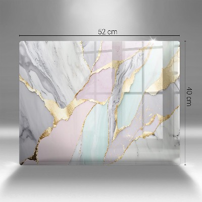 Glasplaat voor grafkaars Pastel marmer