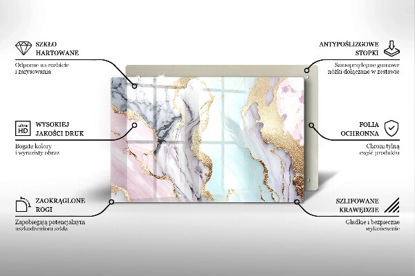 Grafkaars onderzetter Pastel marmer