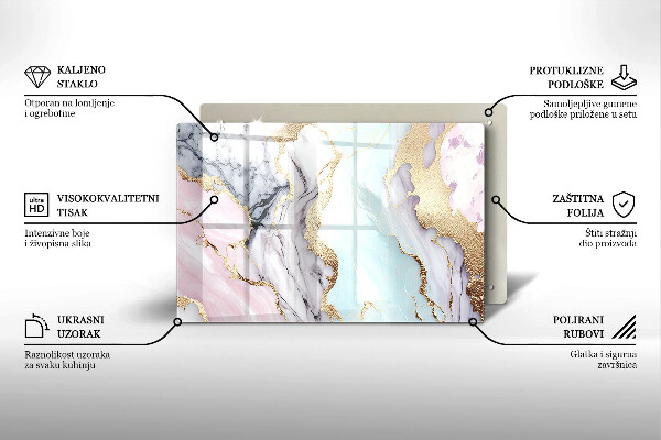 Grafkaars onderzetter Pastel marmer