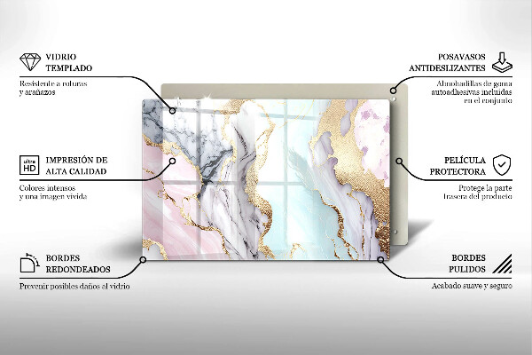 Grafkaars onderzetter Pastel marmer