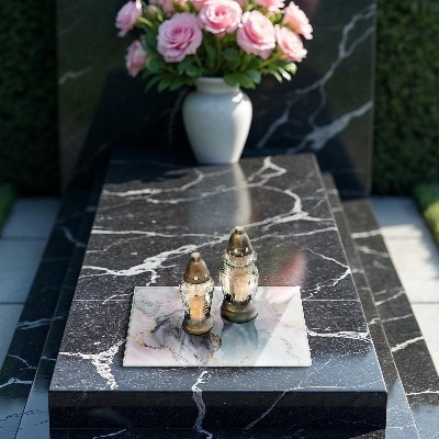 Grafkaars onderzetter Pastel marmer