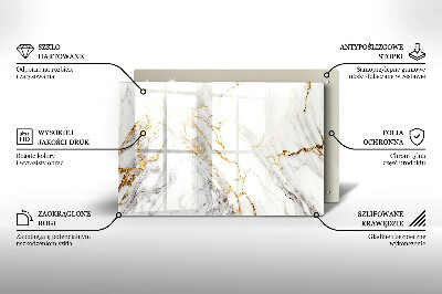 Dekoracyjna podstawka na znicz Jasny marmur ze złotem