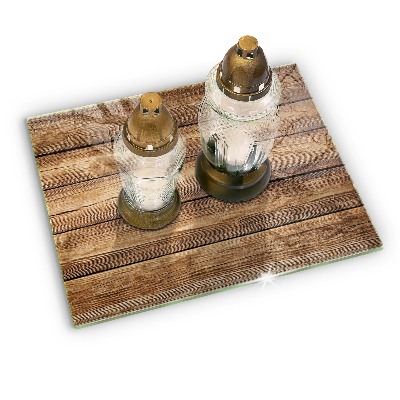 Grafkaars onderzetter Planken met houtstructuur