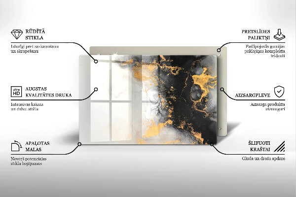 Grafkaars onderzetter Abstractie met goud