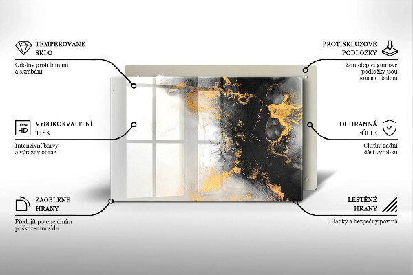 Grafkaars onderzetter Abstractie met goud