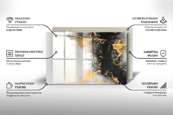 Grafkaars onderzetter Abstractie met goud