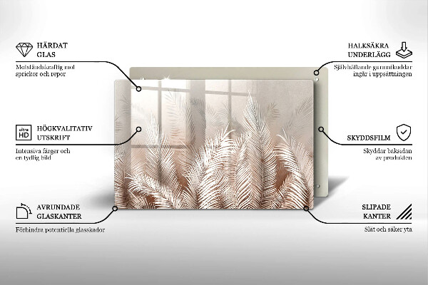 Grafkaars onderzetter Boho-bladeren en -vegetatie