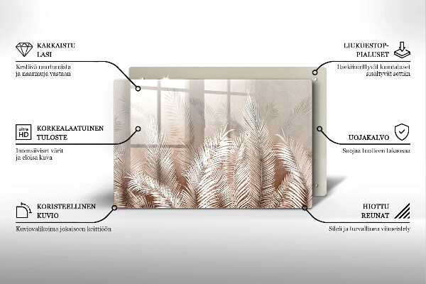 Grafkaars onderzetter Boho-bladeren en -vegetatie