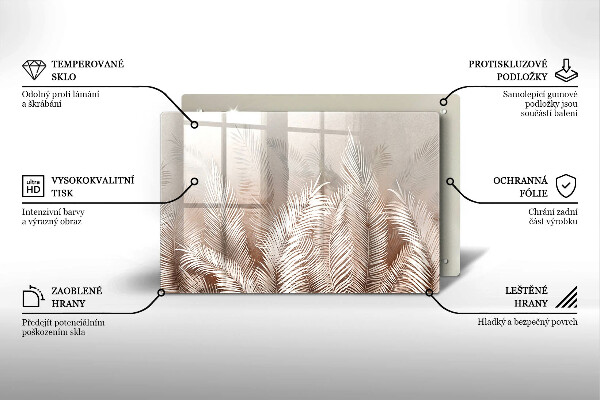 Grafkaars onderzetter Boho-bladeren en -vegetatie